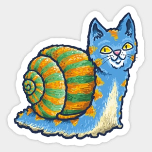 Cat Snail Sticker